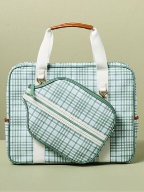 Plaid Pickleball Bag & Paddle Cover Set Green/Blue Hearth & Hand with Magnolia